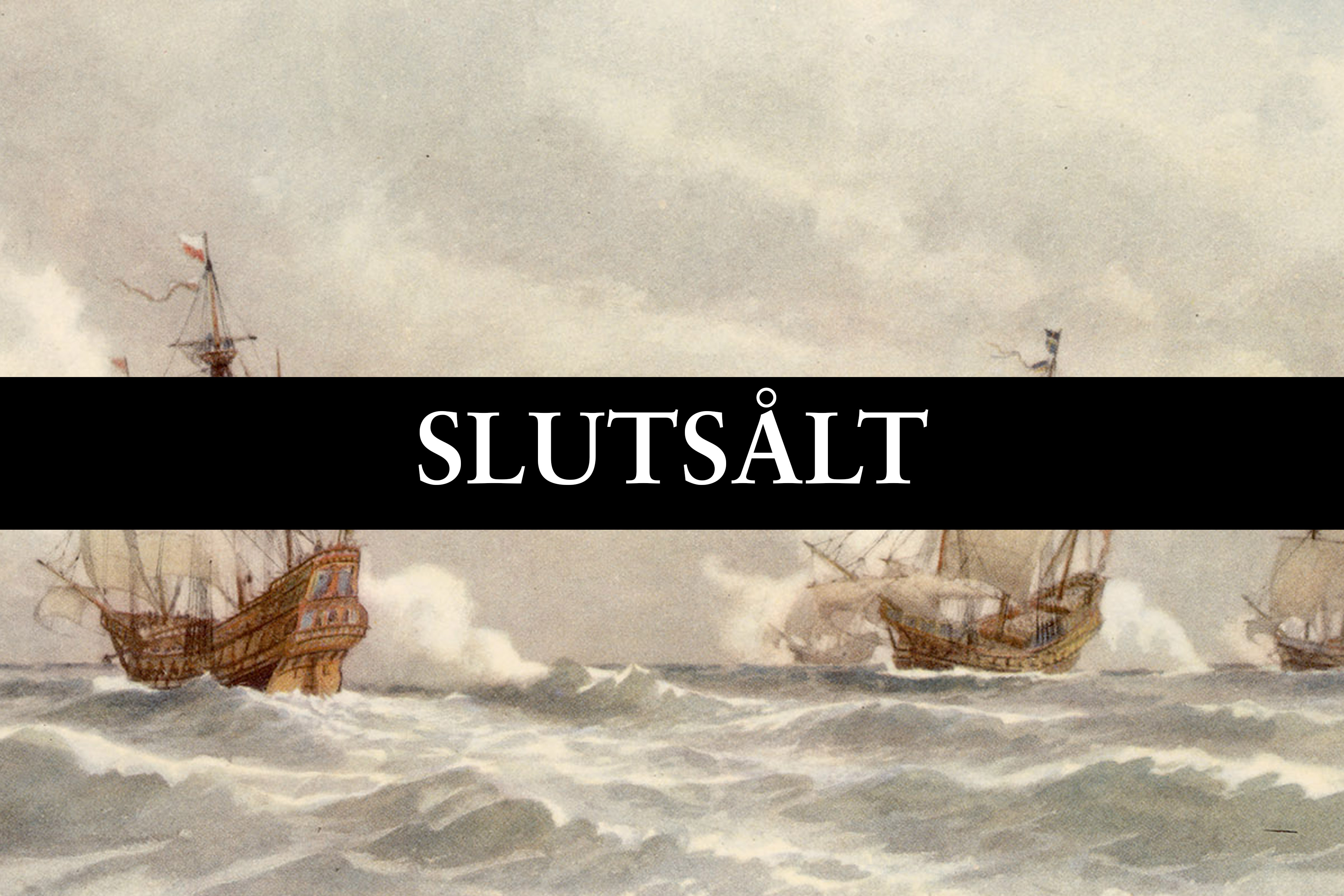 Bild av sjöslag och texten Slutsålt. 