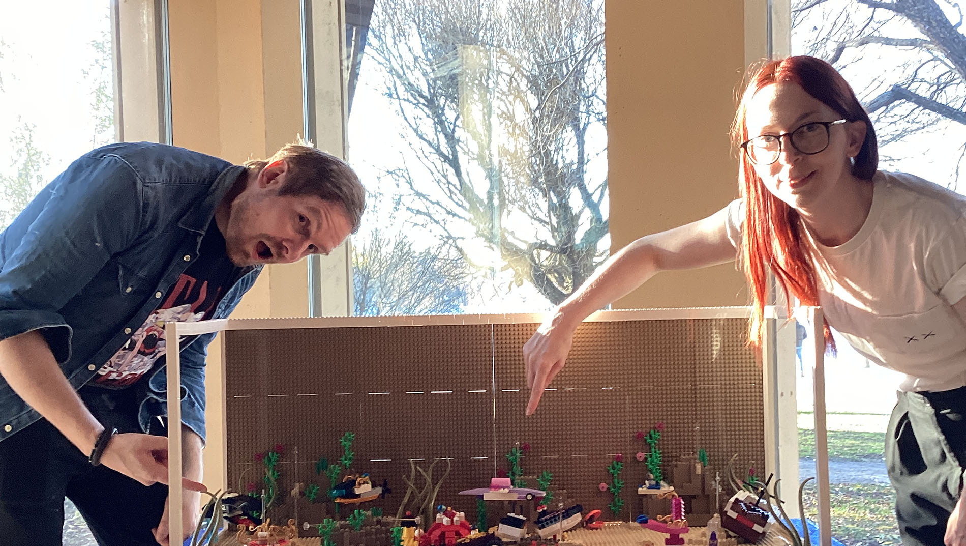 Legobygge skapad av  Viola Lindell